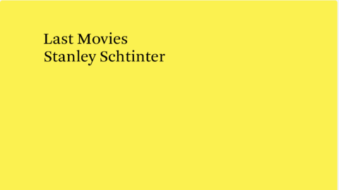 Last Movies, Stanley Schtinter 