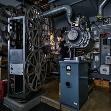 A photo of the Watershed projection room