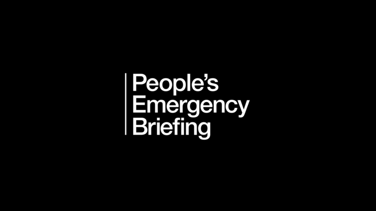 An image of text saying People's Emergency Briefing