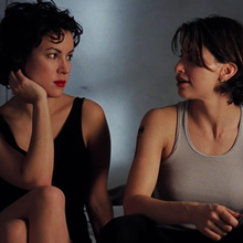 Two women talking to each other
