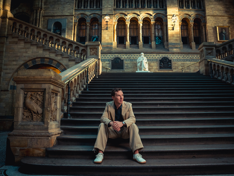 Benedict Cumberbatch filming in the Natural History Museum - London - for How to Live on Earth
