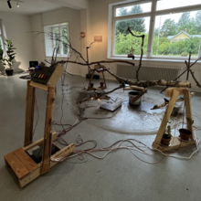 An image of the sculpture, Mud Machine, by Paul Granjon